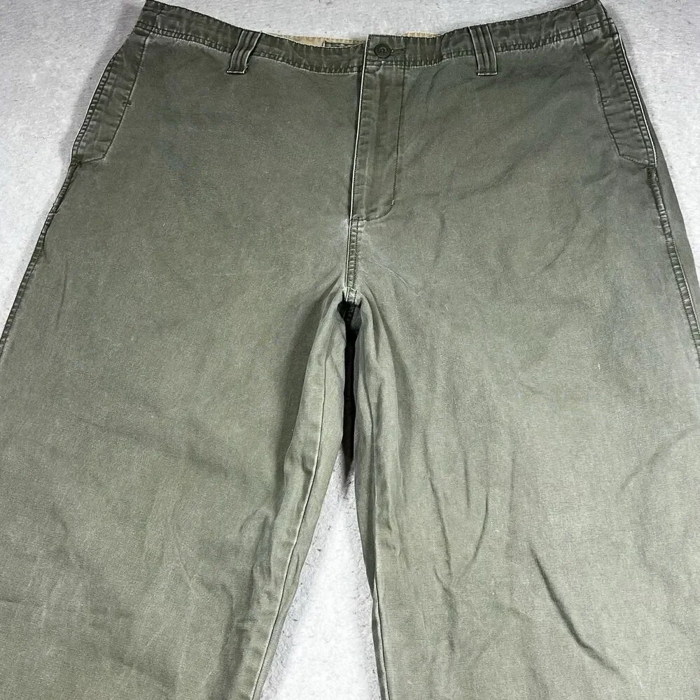 Vintage Old Navy Khakis Pants Mens 40 Green Cotton Straight Leg Pockets